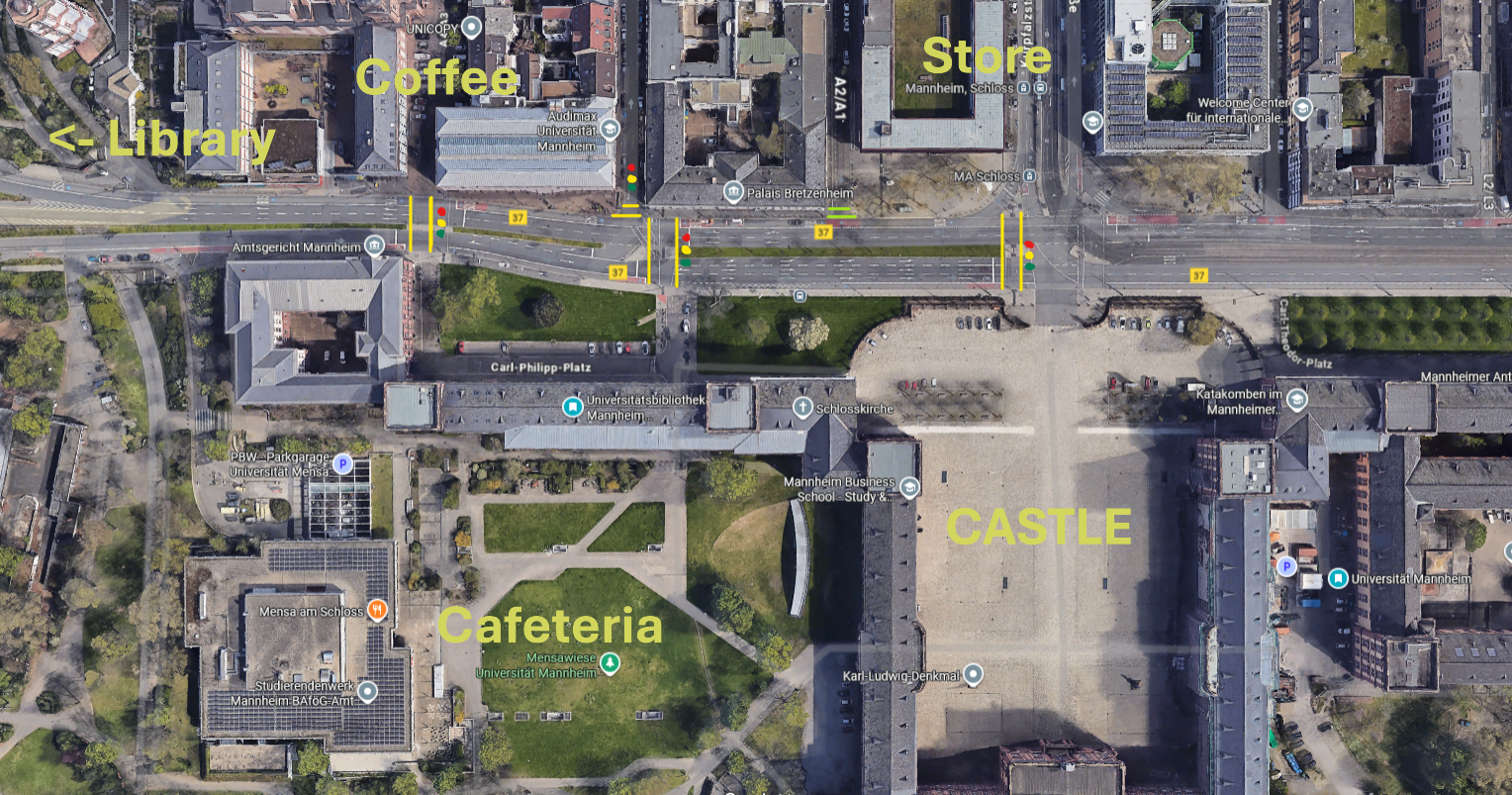 Google Maps Images with annotated locations